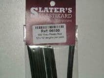 SLATER'S PLASTIKARD 06100 Plastic rod 12x10" lengths 0.100"